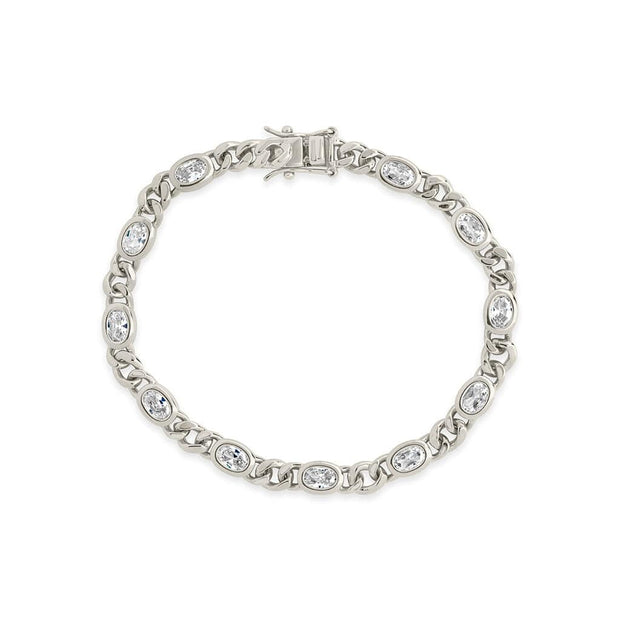 Cassie CZ Bezel Tennis Bracelet
