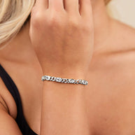 Cassie CZ Bezel Tennis Bracelet
