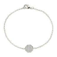 Raemy CZ Rose Petal Station Bracelet