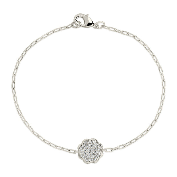 Raemy CZ Rose Petal Station Bracelet