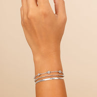 Paisley CZ & Layered Chain Bracelet