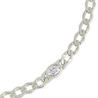 Rebel Station CZ Curb Chain Bracelet