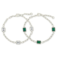 Lennox Station CZ Chain Bracelet Set