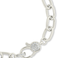 Tove CZ Clasp & Paperclip Chain Bracelet