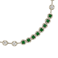 Liesbeth Emerald Accent Tennis Bracelet
