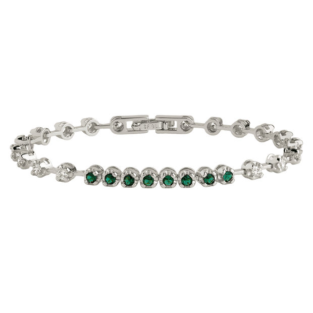 Liesbeth Emerald Accent Tennis Bracelet