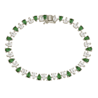 Emerald Pear Cut Tennis Bracelet