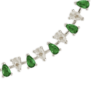 Emerald Pear Cut Tennis Bracelet