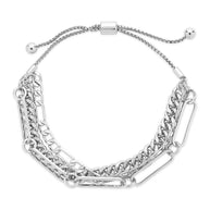 Layered Chain Bolo Bracelet