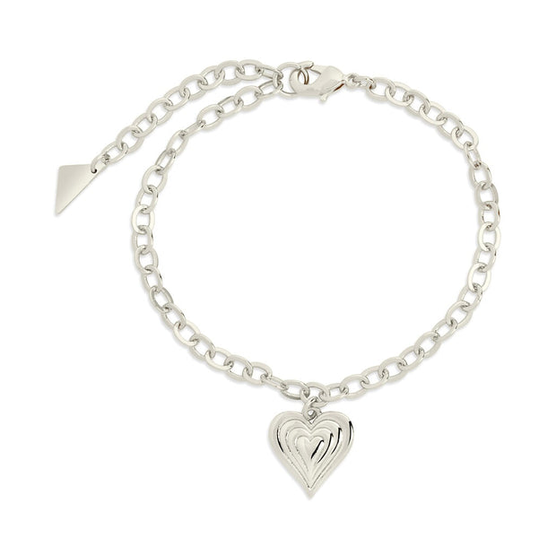 Beating Heart Charm Bracelet