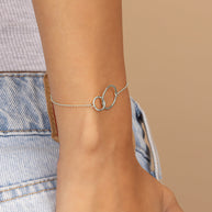 Sterling Silver Interlocking Circle Bracelet