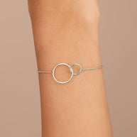 Sterling Silver Interlocking Circle Bracelet