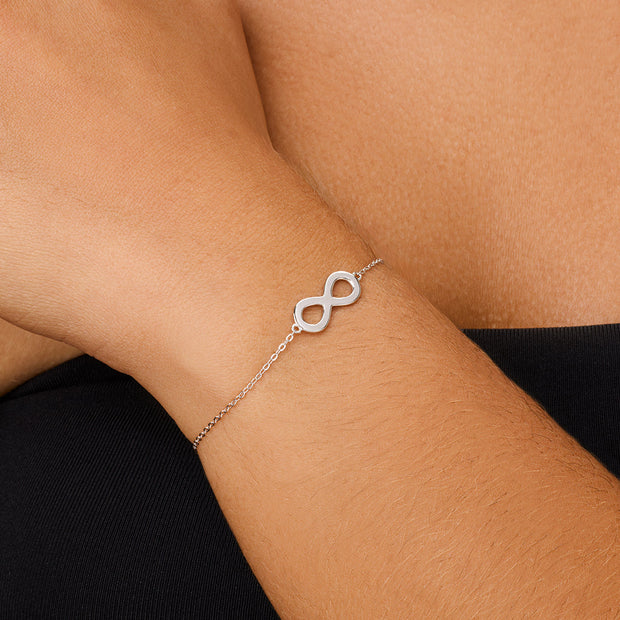 Sterling Silver Delicate Infinity Bracelet