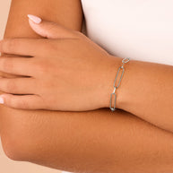 Sterling Silver Polished Large Link Bracelet