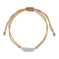 Sterling Silver Birth Flower Bolo Bracelet