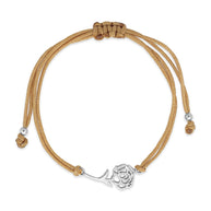 Sterling Silver Birth Flower Bolo Bracelet