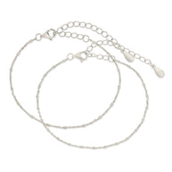Sterling Silver Chloe Chain Bracelet Set of 2