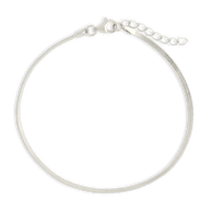 Sterling Silver Herringbone Chain Bracelet