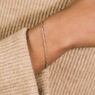 Sterling Silver Paperclip Chain Bracelet