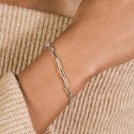 Sterling Silver Paperclip Chain Bracelet