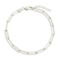 Sterling Silver Paperclip Chain Bracelet
