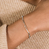 Sterling Silver Paperclip Chain Bracelet