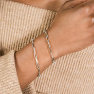 Sterling Silver Paperclip Chain Bracelet