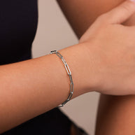 Sterling Silver Paperclip Chain Bracelet