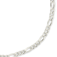 Sterling Silver Figaro Chain Bracelet