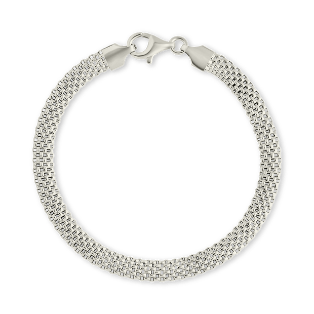 Sterling Silver Mesh Chain Bracelet