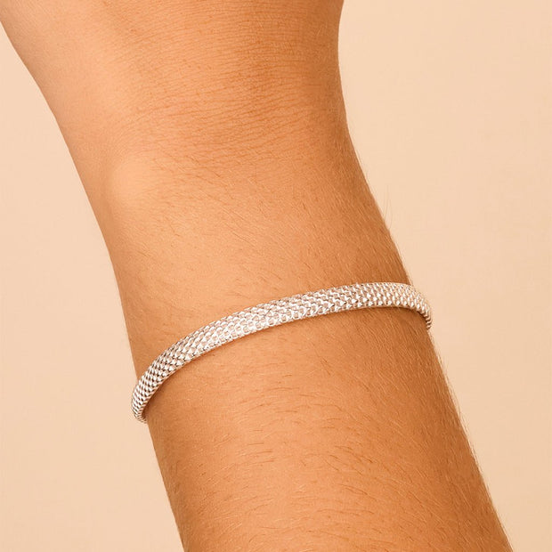 Sterling Silver Mesh Chain Bracelet