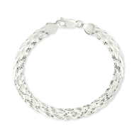 Sterling Silver Woven Chain Bracelet