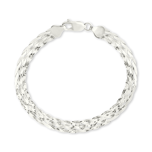 Sterling Silver Woven Chain Bracelet