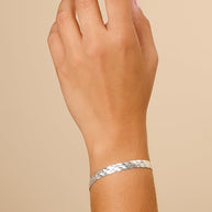 Sterling Silver Woven Chain Bracelet