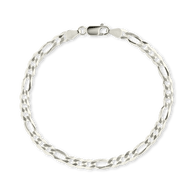 Dainty Sterling Silver Figarro Chain Bracelet