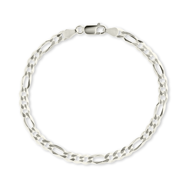 Dainty Sterling Silver Figarro Chain Bracelet