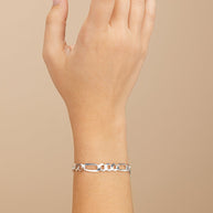 Dainty Sterling Silver Figarro Chain Bracelet