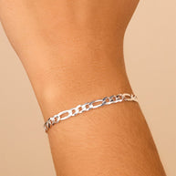 Dainty Sterling Silver Figarro Chain Bracelet