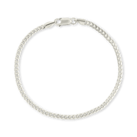 Sterling Silver Kira Wheat Chain Bracelet