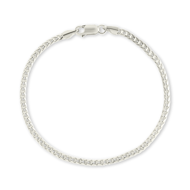 Sterling Silver Kira Wheat Chain Bracelet