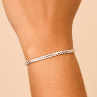 Sterling Silver Kira Wheat Chain Bracelet