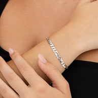 Sterling Silver Malena Cuban Link Chain Bracelet