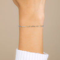 Sterling Silver Anne Dainty Figaro Chain Bracelet