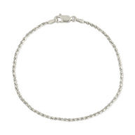 Sterling Silver Belen Dainty Rope Chain Bracelet