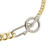 Elaine Dualtone Mixed Chain Toggle Bracelet