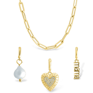 Mother's Day Charm Necklace Set