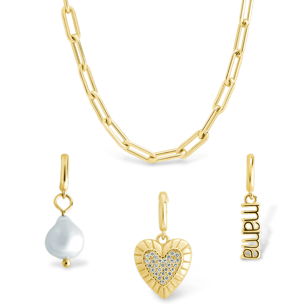 Mother's Day Charm Necklace Set