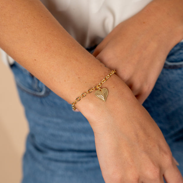 Beating Heart Charm Bracelet