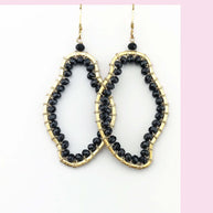 Black Spinel Freestyle Earrings