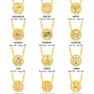 Bold CZ Zodiac Link Pendant Necklace